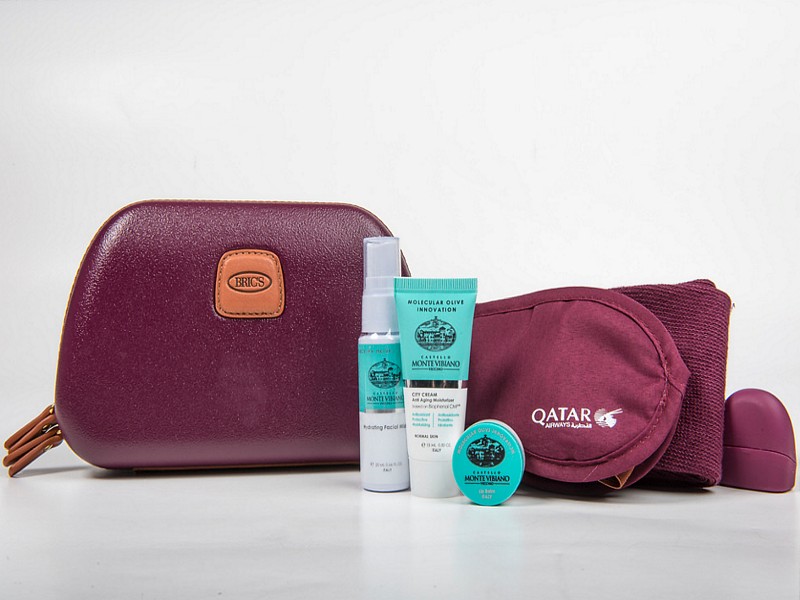 New Qatar Airways amenity kits in economy, business and first class