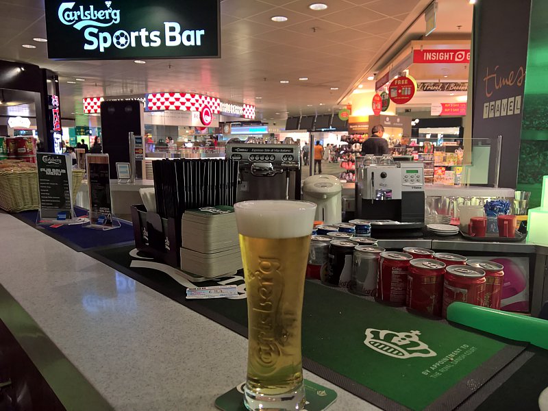 singapore airport bars drinking Singapore Airport Carlsberg