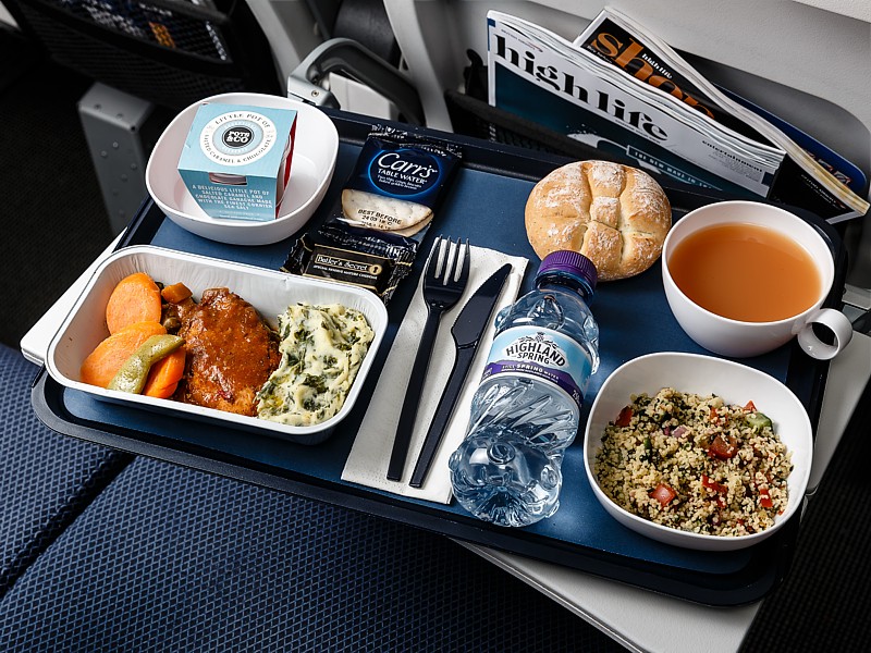 british airways economy class menu