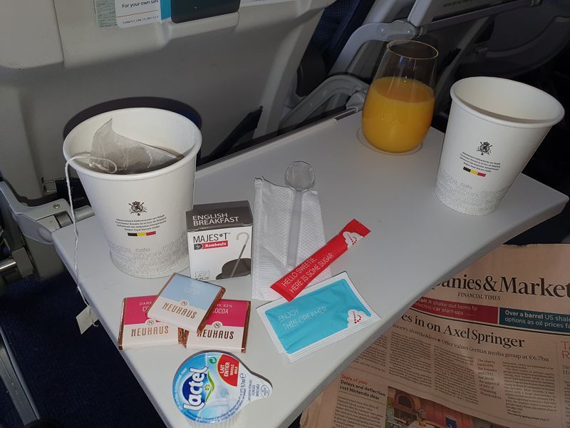 Brussels Airlines Infligth Drinks Business Class Shorthaul