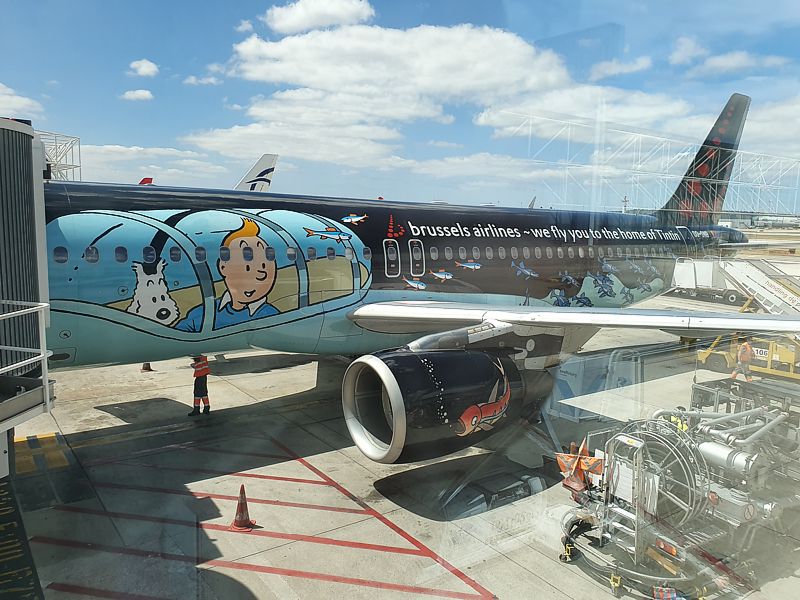 Brussels Airlines Rackham Tintin A320 Business Class Shorthaul