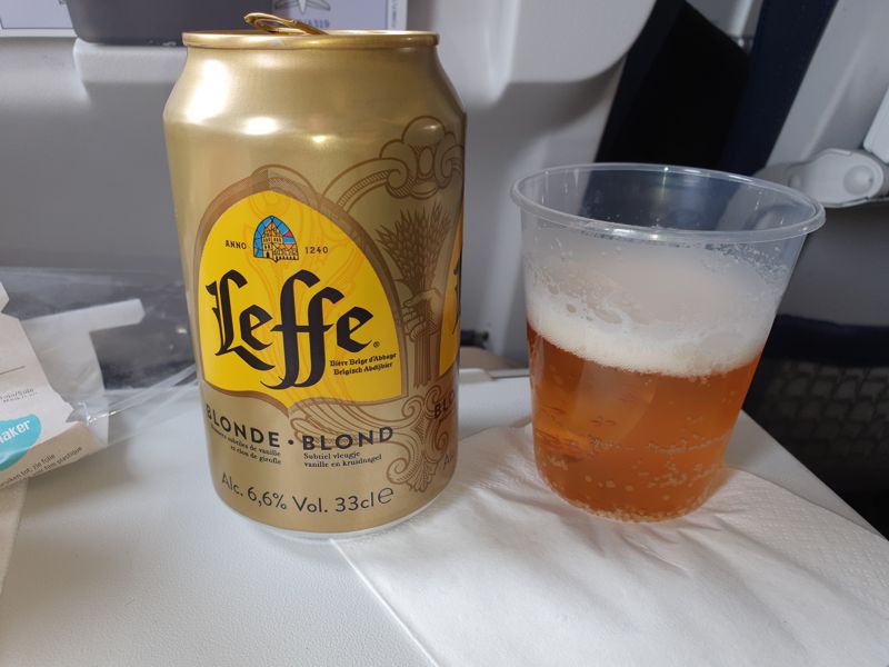 Brussels Airlines Leffe Blonde Beer Business Class Shorthaul