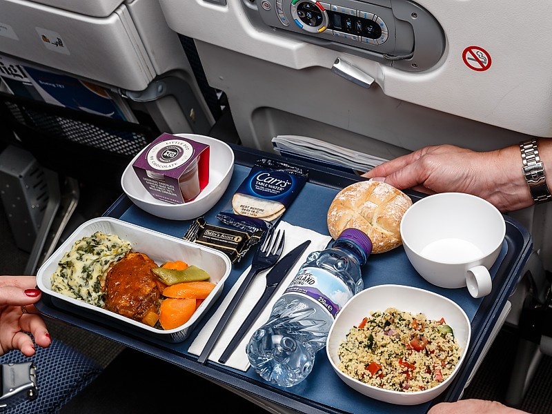 British Airways meals inflight increase in size