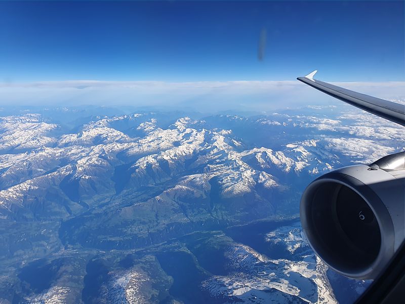 Tap Air Portugal A320 Over The Alps Businessclass