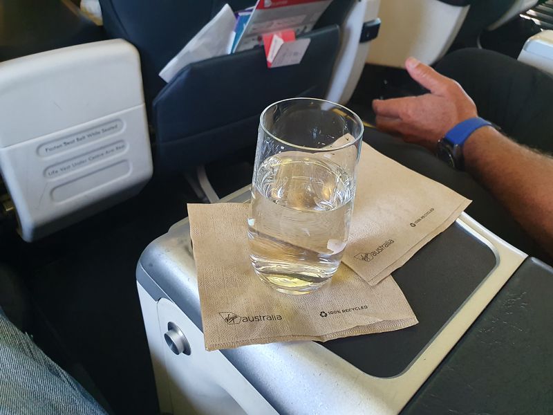 Virgin Australia Business Class Sparkling Wine Trip Report