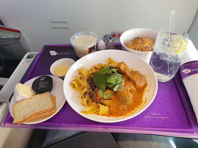 Virgin Australia Inflight Meals Business Class Trip Report