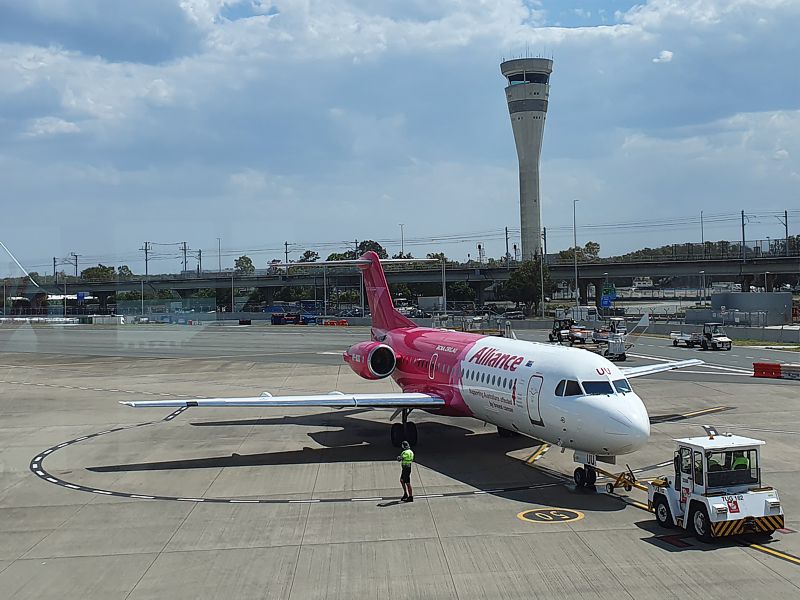 Alliance Airways Fokker Aircraft At Brisbane Virgin Australia