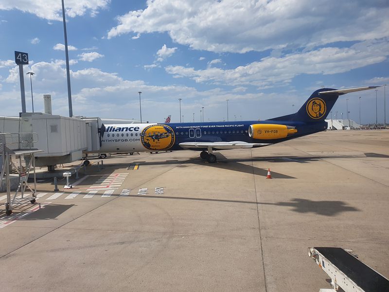 Alliance Airways Fokker Aircraft At Brisbane Virgin Australia