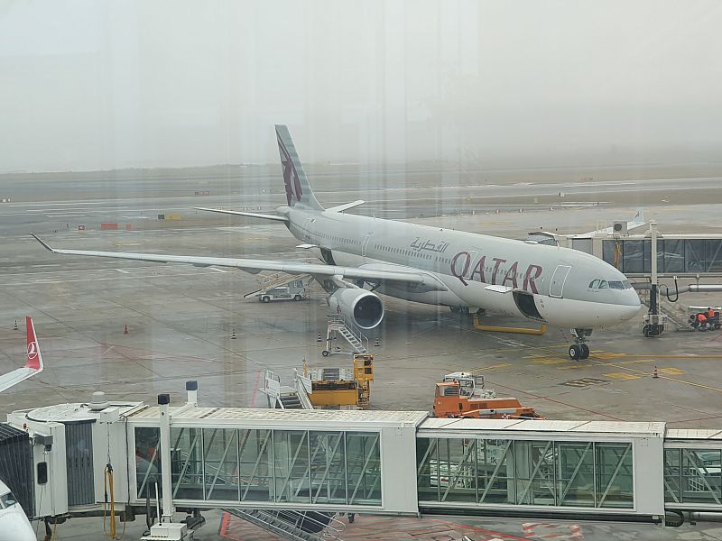 Venice Airport Qatar Flight A330 Departure British Airways