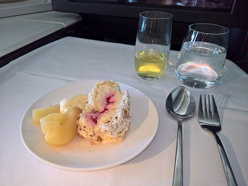 Virgin Australia Business Class Meal - Raspberry Meringue