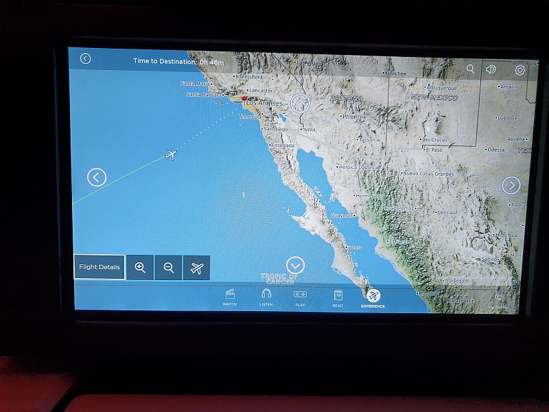 Virgin Australia 777 Ife Moving Map Los Angeles