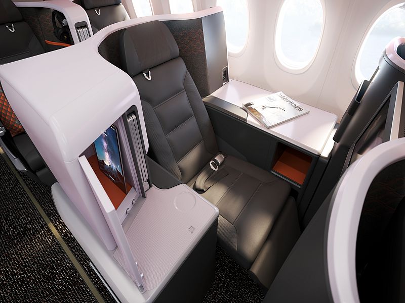 new singapore airlines 737 business class