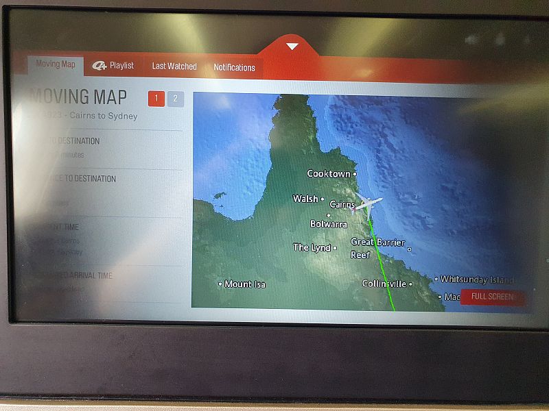 qantas a330 business class cairns to sydney